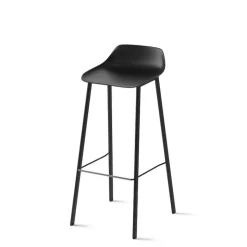 Louis Tabouret de bar en polypropylène avec pieds en métal fabrication belge