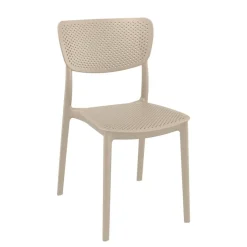 Lucy Chaise de jardin en polypropylène micro perforé