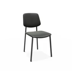 Lugano Chaise de séjour en simili avec pieds en métal