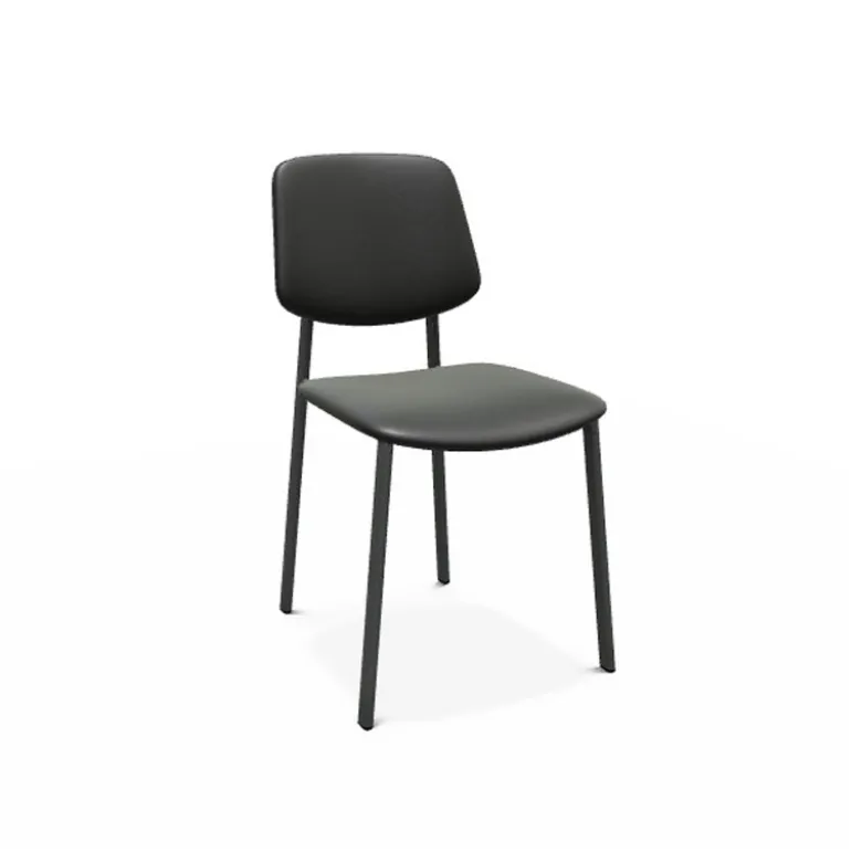 Lugano Chaise de séjour en simili avec pieds en métal