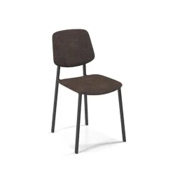 Lugano Chaise de séjour en tissu et pieds en métal