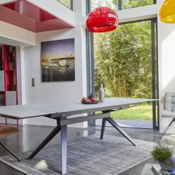 Luna Table extensible de salle à manger design en céramique
