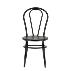 MadinaChaise bistrot vintage en métal noir