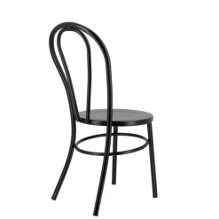 MadinaChaise bistrot vintage en métal noir