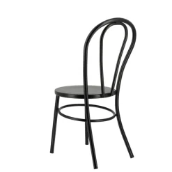 MadinaChaise bistrot vintage en métal noir