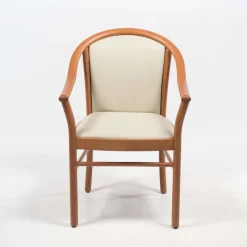 Manuela Fauteuil bridge en bois avec assise et dossier rembourrés