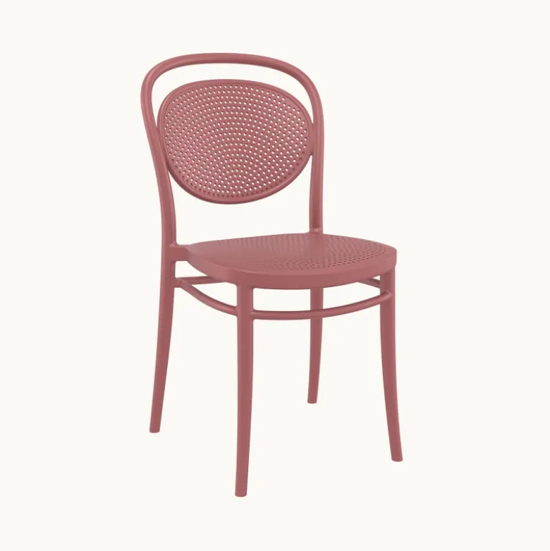 Marcel Chaise de jardin moderne empilable en polypropylène