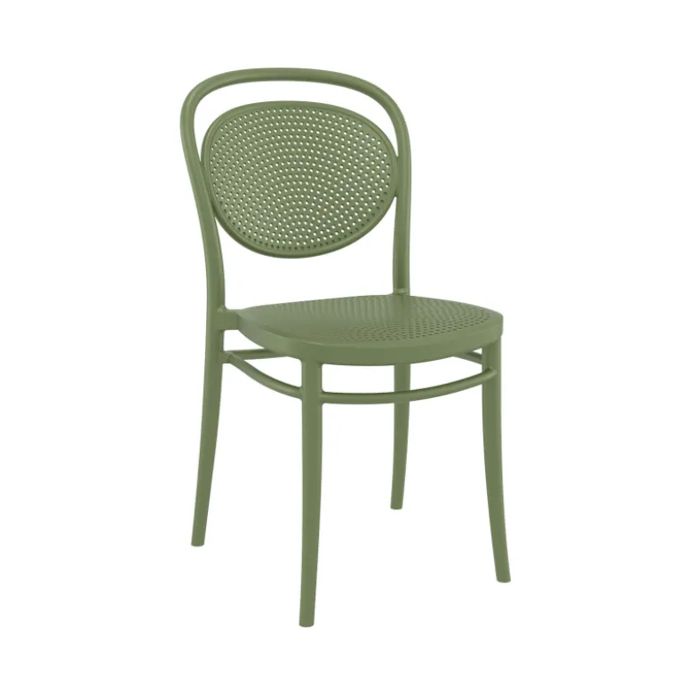 Marcel Chaise de jardin moderne empilable en polypropylène