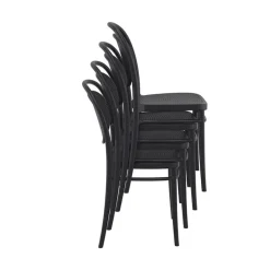 Marcel Chaise de jardin moderne empilable en polypropylène