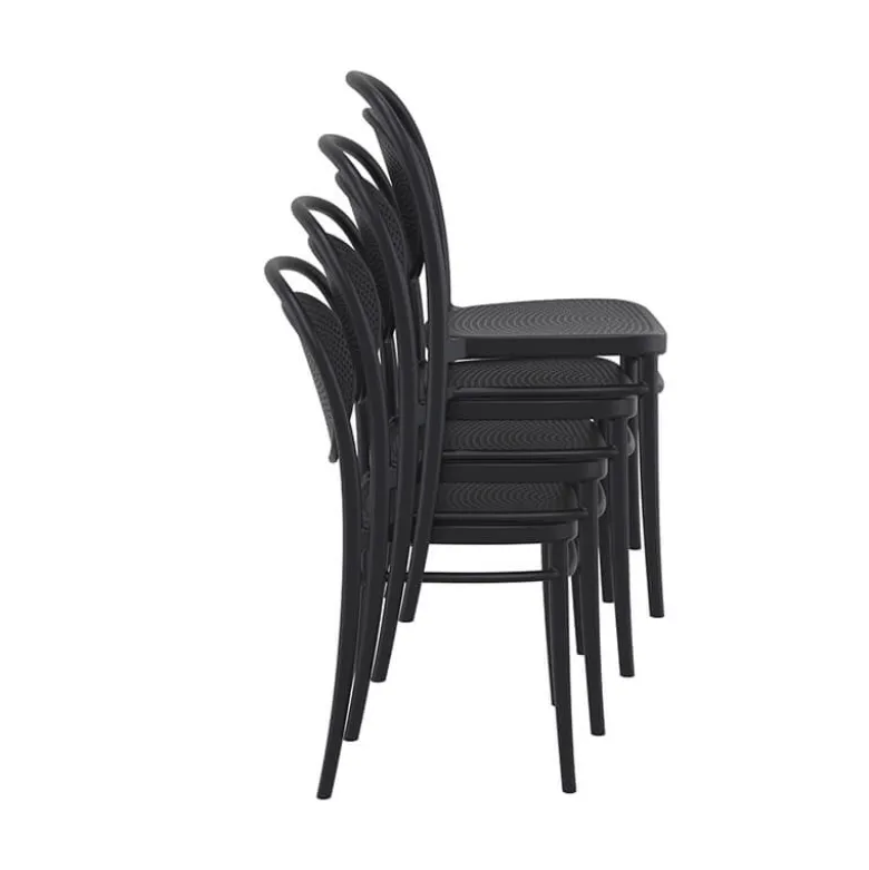 Marcel Chaise de jardin moderne empilable en polypropylène