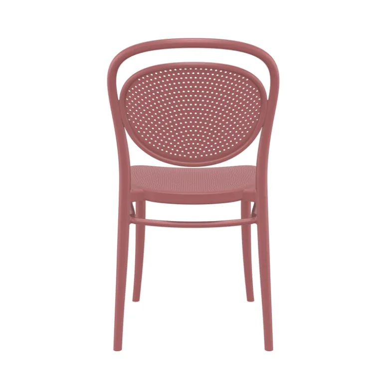 Marcel Chaise de jardin moderne empilable en polypropylène
