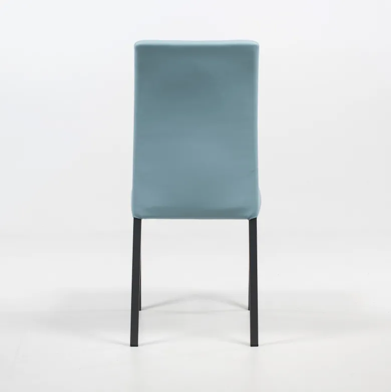 Marion H Chaise de salle à manger contemporaine en synthétique et métal