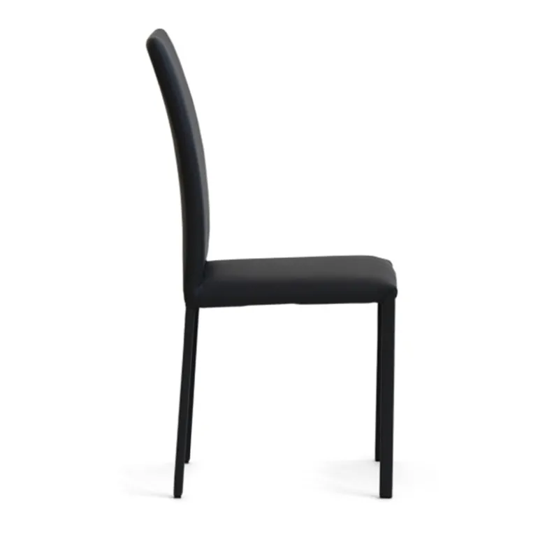 Marion H Chaise de salle à manger contemporaine en synthétique et métal