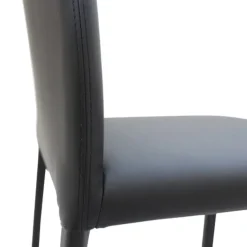 Marion H Chaise de salle à manger contemporaine en synthétique et métal