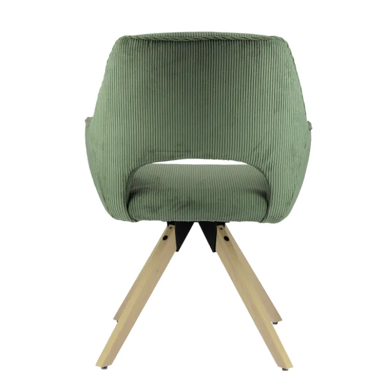 Marius Fauteuil cocooning en tissu avec pieds bois massif