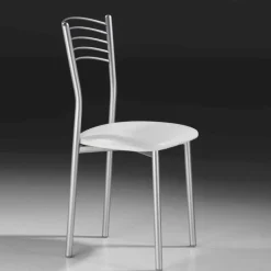 Marta Chaise de cuisine en métal avec assise rembourrée