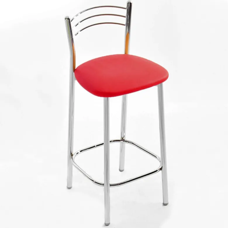 Marta Tabouret snack de cuisine en métal assise rembourrée