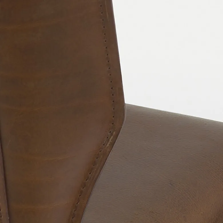 Maryl Chaise gainée contemporaine en croûte de cuir