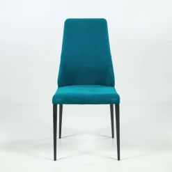 Mathilde Chaise de salle à manger italienne moderne en tissu et métal