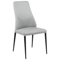 Mathilde Chaise de séjour moderne italienne en synthétique et pieds en métal
