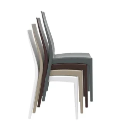 Miranda Chaise empilable en polypropylène