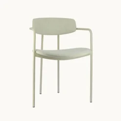Mirror Chaise moderne en tissu avec accoudoirs et pieds en métal