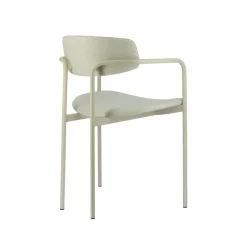 Mirror Chaise moderne en tissu avec accoudoirs et pieds en métal