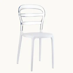 Miss Bibi Chaise moderne en polycarbonate transparent et polypropylène