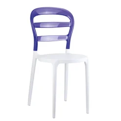 Miss Bibi Chaise moderne en polycarbonate transparent et polypropylène