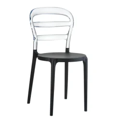 Miss Bibi Chaise moderne en polycarbonate transparent et polypropylène