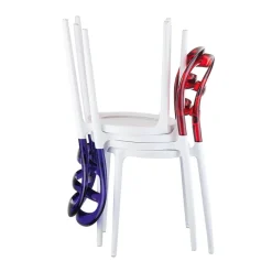 Miss Bibi Chaise moderne en polycarbonate transparent et polypropylène