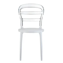Miss Bibi Chaise moderne en polycarbonate transparent et polypropylène