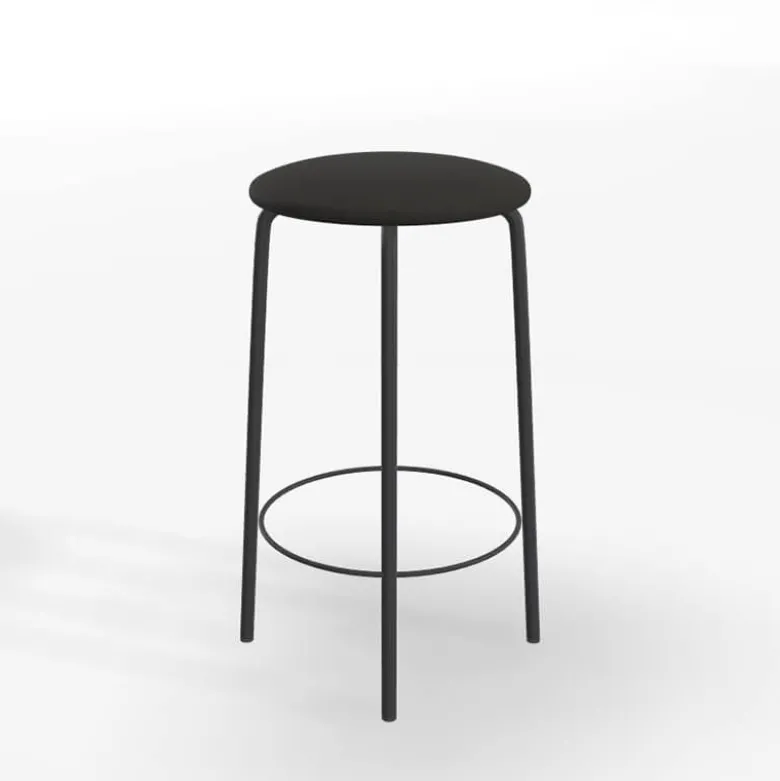 Nantes Tabouret snack sans dossier assise en tissu rembourrée