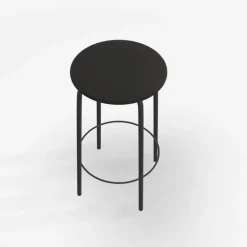 Nantes Tabouret snack sans dossier assise en tissu rembourrée