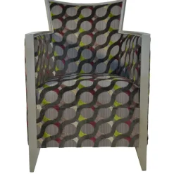 Nathan Fauteuil art déco fabriqué en France en tissu et bois massif