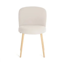Neo Mobitec ® Chaise cosy confortable en tissu et pieds bois