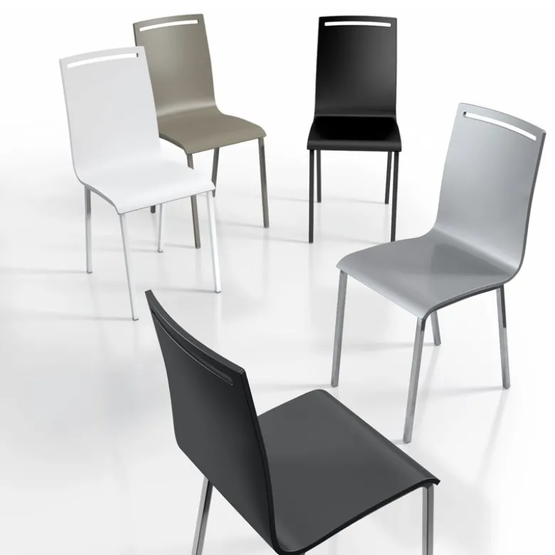 Nera Chaise moderne en métal et bois