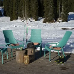 Net Lounge Fauteuil lounge extérieur en polypropylène recyclable empilable
