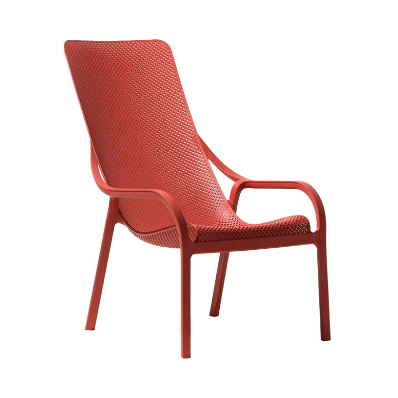Net Lounge Fauteuil lounge extérieur en polypropylène recyclable empilable