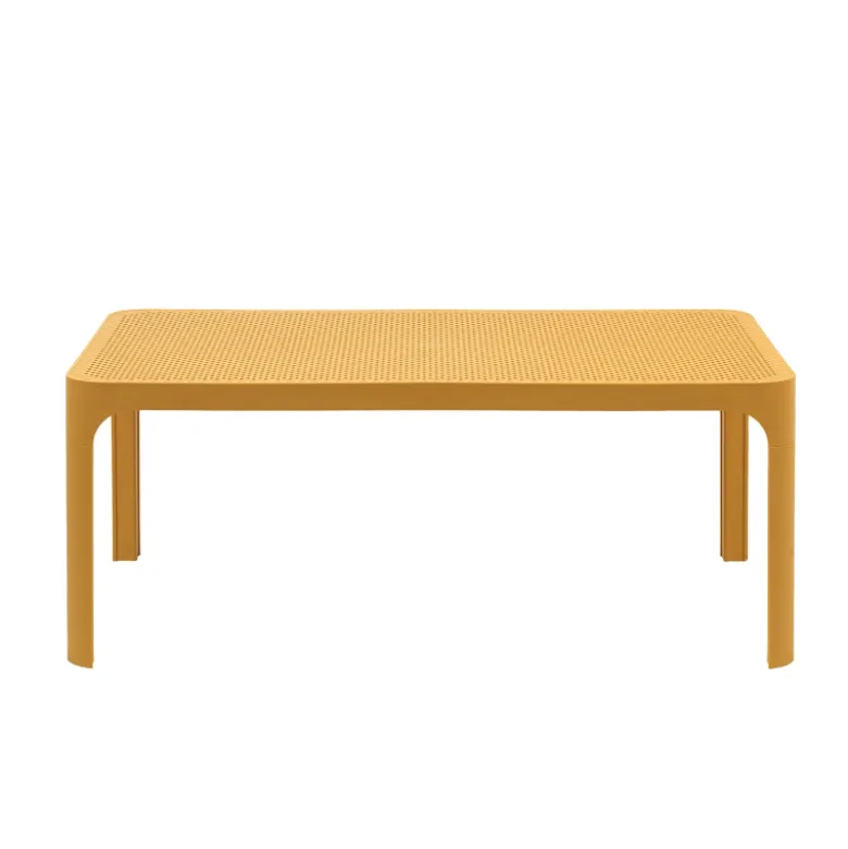 Net Table basse de jardin moderne avec plateau micro perforé 100 x 60 cm