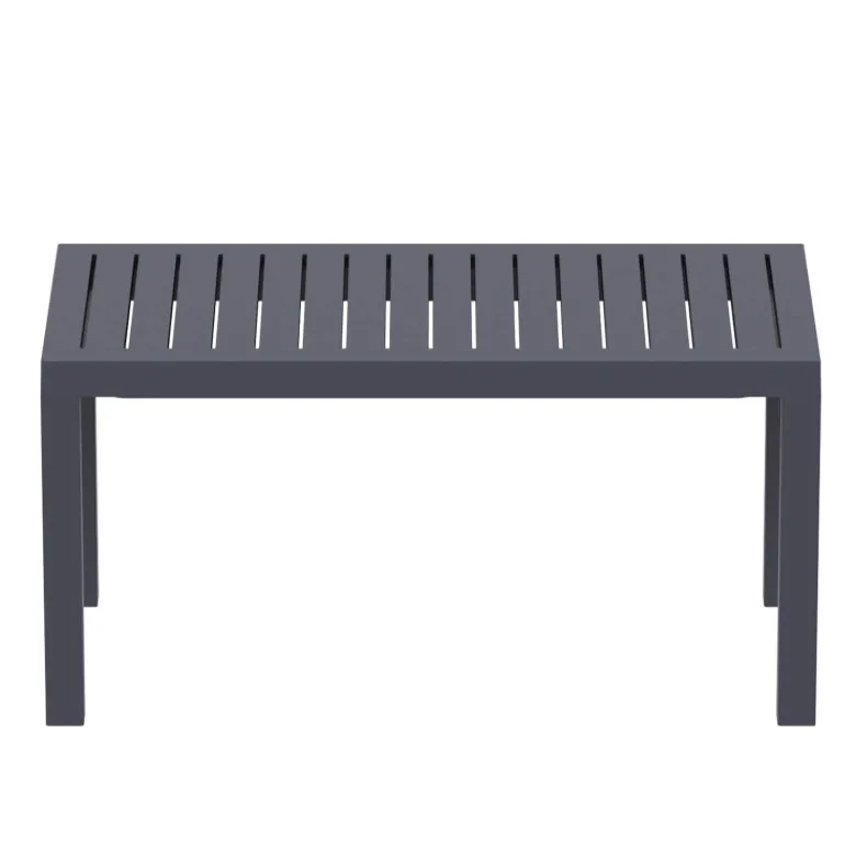 Ocean Table basse de jardin en résine rectangulaire