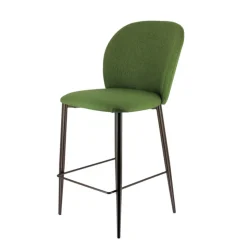 Odette Tabouret snack moderne en tissu avec pieds en métal
