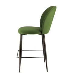 Odette Tabouret snack moderne en tissu avec pieds en métal