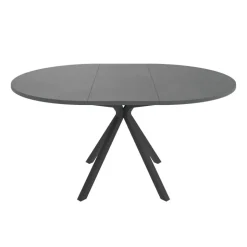 Onyx Table ronde moderne extensible en stratifié avec pied central design