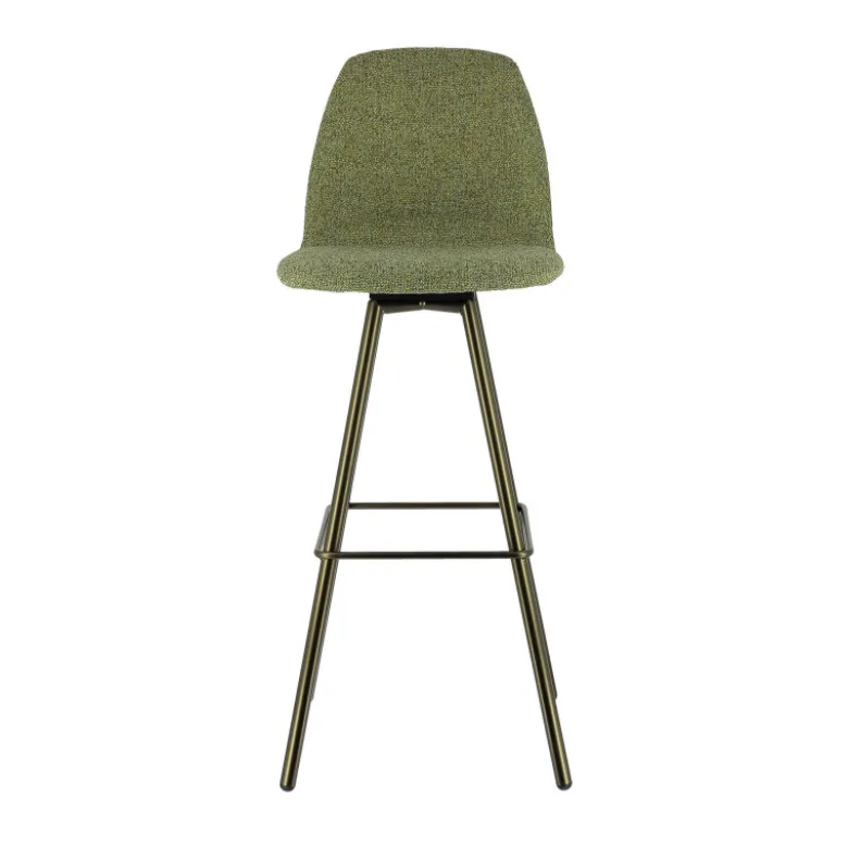 Osaka Tabouret de bar moderne en tissu et pieds en métal