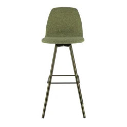 Osaka Tabouret de bar moderne en tissu et pieds en métal