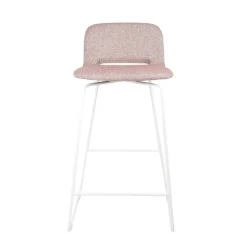 Pamp Mobitec ® Tabouret snack design en tissu avec dossier bas et pieds en métal