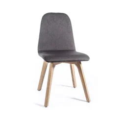 Pandora Chaise de salle à manger moderne en tissu et bois