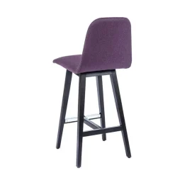 Pandora Tabouret snack scandinave en tissu avec pieds en bois massif