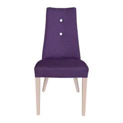 Park Chaise contemporaine en tissu et pieds bois
